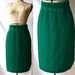 Vintage 1980's Sweater Skirt / Emerald Green