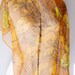 Vintage VERA Scarf . Silk . Orange Flowers . Sheer Square
