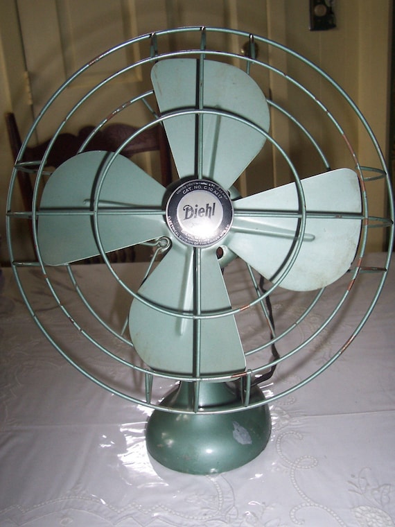 Vintage Diehl Junior electric fan mid century fan Works
