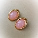 Vintage Trifari Pink Lucite Earrings Pierced