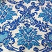 Vintage 1960s or 1970s Blue Floral Curtain Drapes