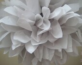 Light Gray - 1 Tissue Papered Pom Flower - Wedding Reception - Party Decoration - New Year's Eve - Portland Original Il_170x135