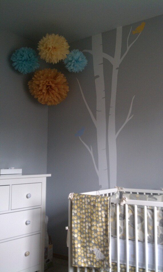 4 Tissue Papered Poms - Nursery Baby DIY Decor Kit - Portland Original - Anthropologie Il_570xn