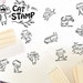 Stamp Rubber Cat Wood DIY