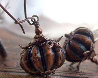 Gourd Earrings Harvest Earrings Gorgeous Gourds
