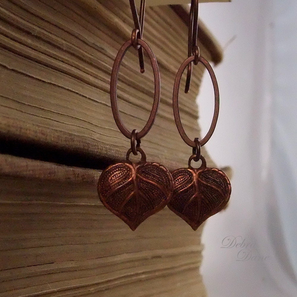 Copper Leaf Earrings