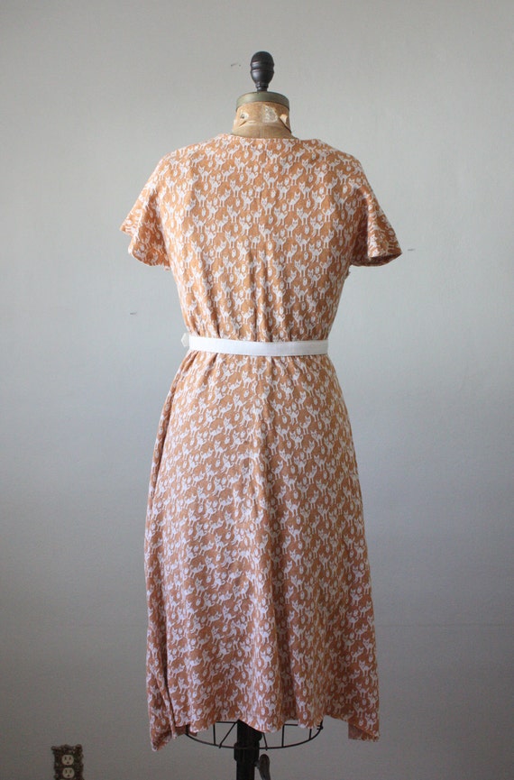 1960's cat print dress