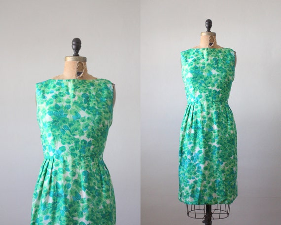 1960s dress silk garden wiggle dress by 1919vintage on Etsy