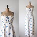 vintage 1960's adolpho strapless midcentury gown