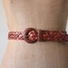 vintage 1970's braided leather belt