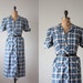 1950s dress - vintage 1950's plaid day dress