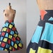 vintage 1950's geometric print circle skirt