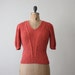 1970's rose knit sweater
