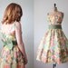 1950s dress - tulip chiffon cocktail dress