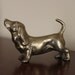 Vintage Brass Dog Basset Hound