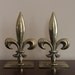 Vintage Brass Fleur De Lis French Bookends