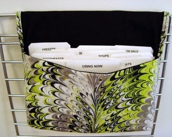 40% Off Coupon Organizer /Budget Organizer Holder - Attaches to Your Shopping Cart -Marbleized In Lime