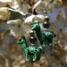 Cute ceramic llama bead earrings with black hematite and silver beads