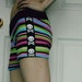 Stripes and SKULLS Shorts DIY Punk Goth Metal