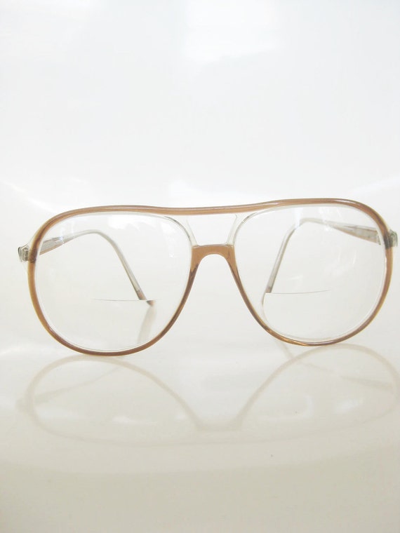 Vintage 1970s Aviator Glasses 70s Mens Eyeglasses Indie 