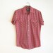 SALE Vintage LUMBERJACK Men's Plaid Red Short Sleeved Shirt Top 1960s Tartan MAD Men Indie