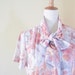 SALE Vintage 1960s Dress // 60s Shift Day Dress // MAD MEN Secretary Large Extra L Xl Floral Pink Indie