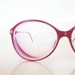 Vintage 1980s Glasses / 80s ROUND Crimson Eyeglasses / Indie NERDY Womens Ladies Optical Frames
