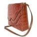 Vintage 1940s ALLIGATOR Handbag Purse Re-Use Destash 40s OLD HOLLYWOOD Glamour Crocodile Oxblood