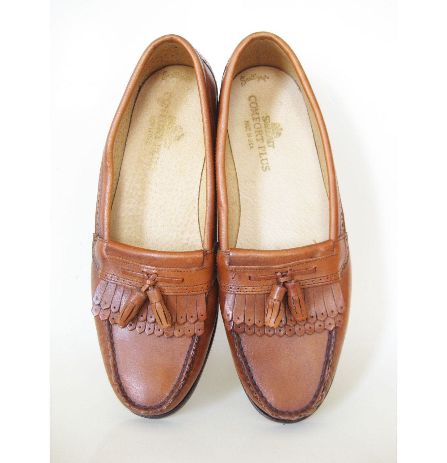 Vintage Mens TASSEL Loafer Spectator Shoe Mad Men 1950s