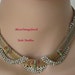 Vintage HOBE Necklace Pink Green Clear Rhinestones Signed 1950s Beauty