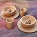 Set of 6 Hand Turned Maple Play Dishes