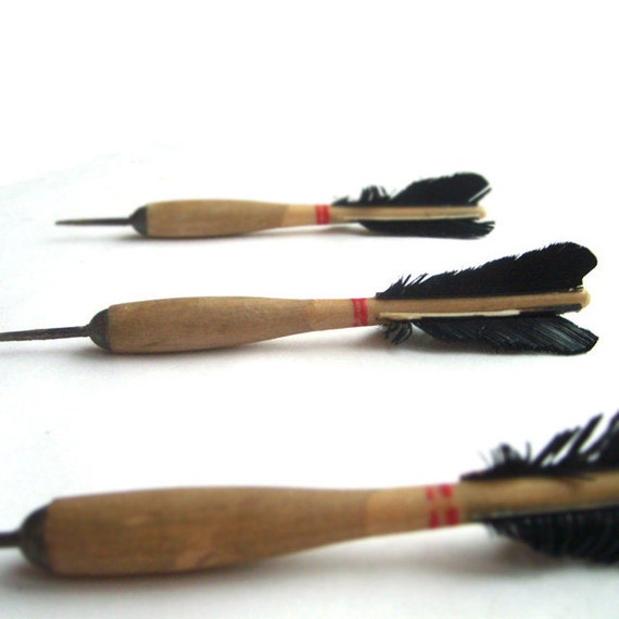 Trio of Vintage Feather Darts