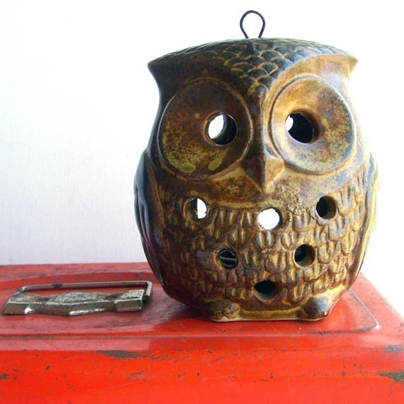 Retro Big Eyed Owl Candle Holder by SweetLoveVintage on Etsy