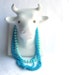 White Ceramic Cow Head Necklace or Towel Holder