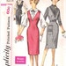Vintage Simplicity Sewing Pattern 3631 1960's Mad Men Wiggle V Neck Jumper and Blouse Size 14
