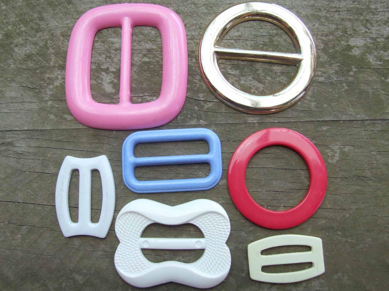Vintage Plastic Belt Buckles Bulk lot of 7