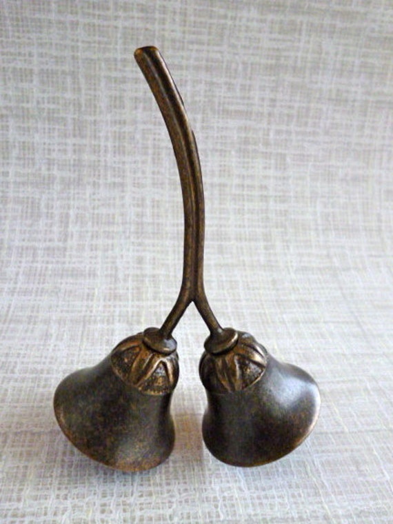 Vintage Strawberry Brass Dinner Bell