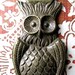 Vintage Owl on Brass Bottle Opener