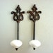 2 Hand Painted Anagram Hooks