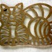 Brass Cat Pot Trivet
