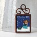 Polish Postage Stamp Ornament Featuring Little Girl Angel in Blue by Ogdenarthaus