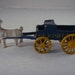 Antique Cast Iron Toy Goat Drawn Express Buck Board Wagon