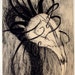 Skull Weed - original charcoal drawing by Velveeta Heartbreak