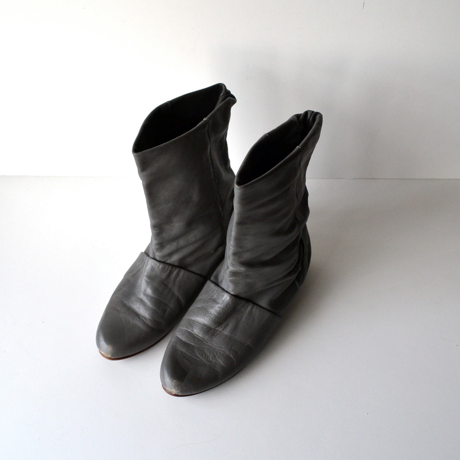 gray slouch booties