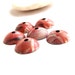 Handmade Vintage Tin Disc Beadcap - 6 pcs. - Red Rose Floral