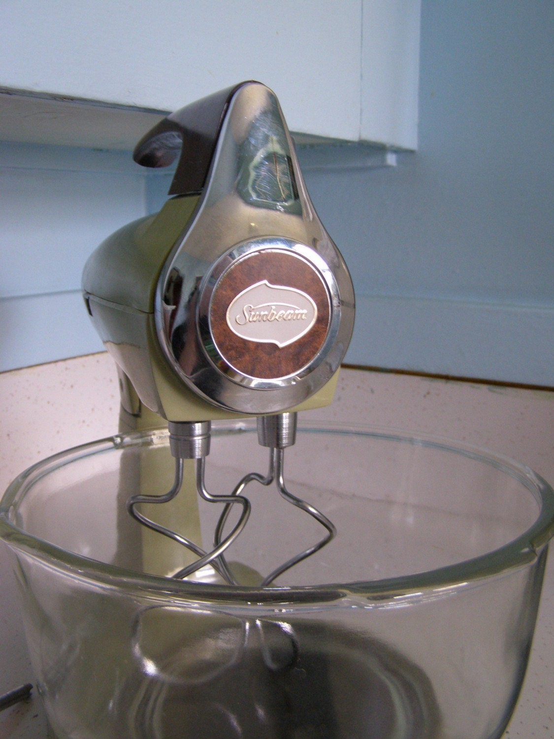 GREEN MACHINE. vintage Sunbeam Mixmaster MIXER with 2 Fire