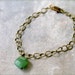 Delicate Adventurine and Antique Brass Bracelet