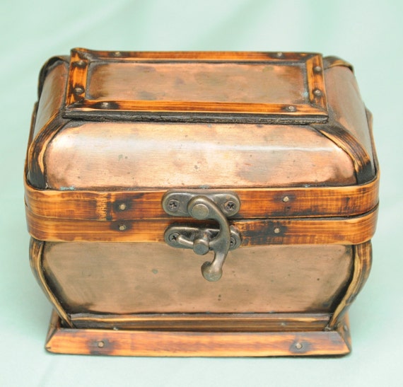 Vintage Copper And Wood Box By Elefanteblanco On Etsy