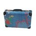 Small Floral hand embroidered up-cycled Vintage Suitcase
