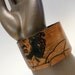 ART SLICE Hand Painted Leather Cuff / Wristband Da Vinci Vetruvian Man